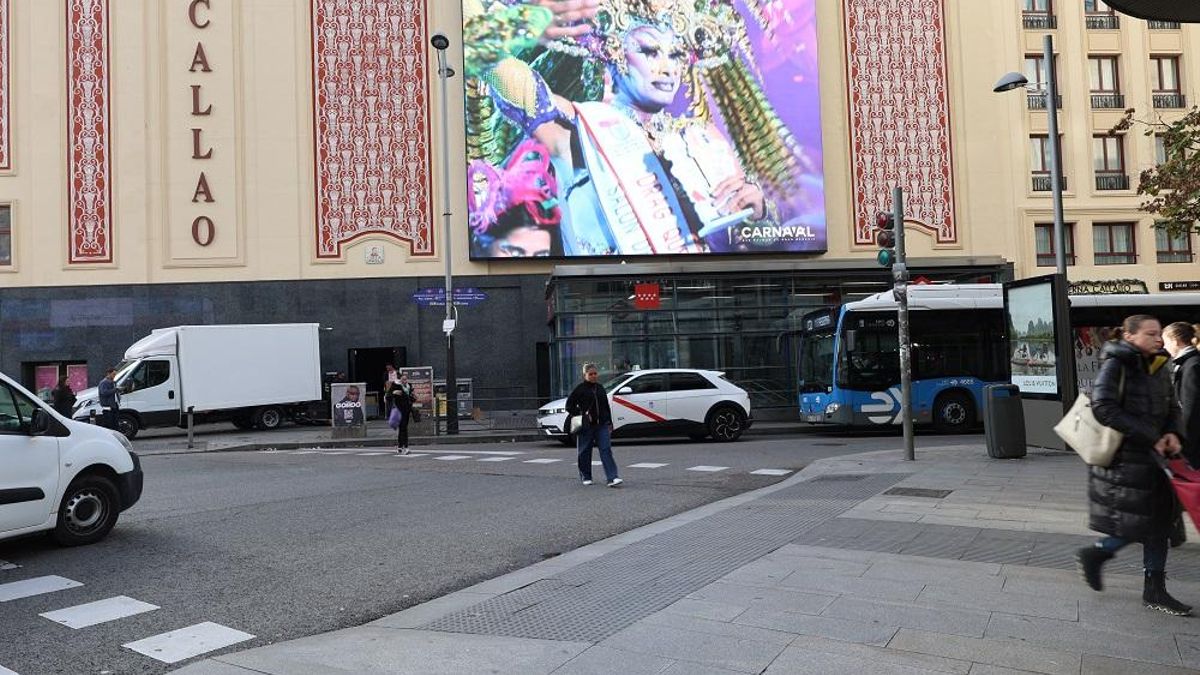 Campaña de 50 años de Carnaval en la plaza de Callao, en Madrid.