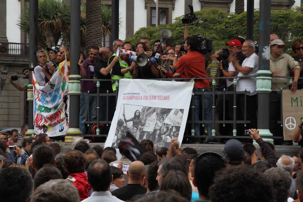 Archivo del 15M en San Telmo. (Orlando Arencibia).