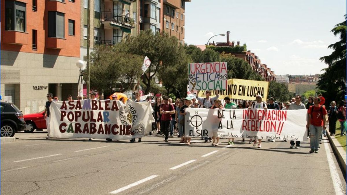 Movilización de la Asamblea Popular de Carabanchel