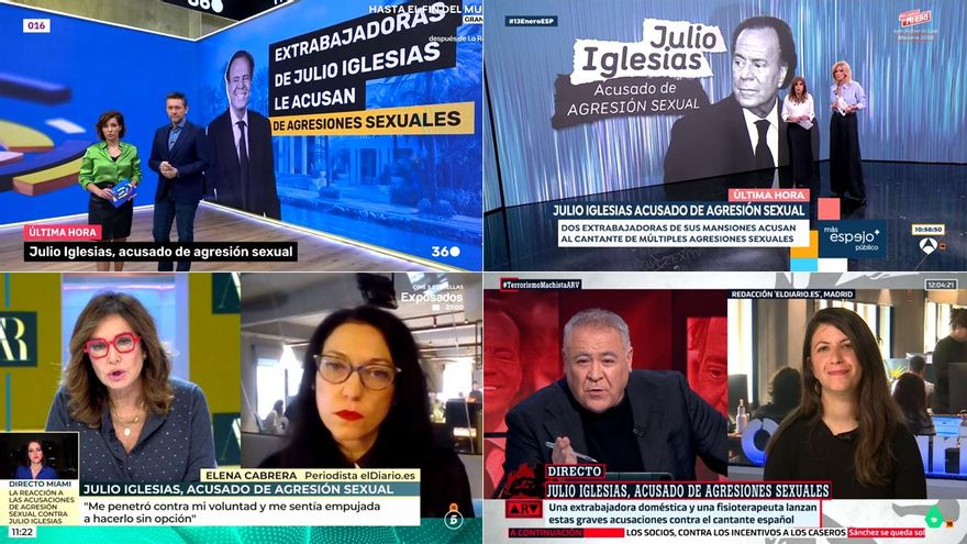 La investigación de elDiario.es sobre Julio Iglesias centra la atención en TV: así se ha abordado en los matinales