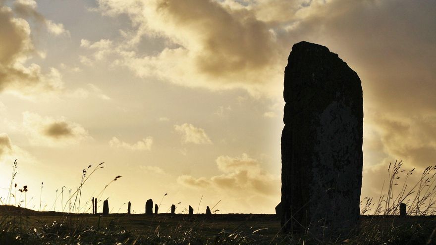 Piedras sagradas en el Anillo de Brodgar.
