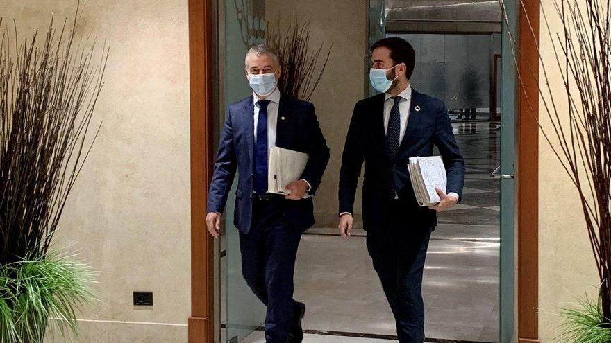 Urkullu y Hurtado, tras una reunión de la mesa de crisis de la emergencia sanitaria