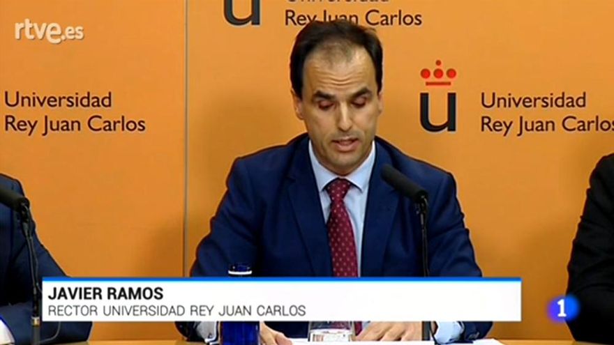 Javier Ramos, rector de la URJC en el Teladiario 1