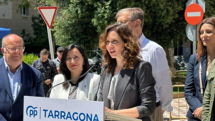 La presidenta de la Comunidad de Madrid, Isabel Díaz Ayuso este viernes en Tarragona