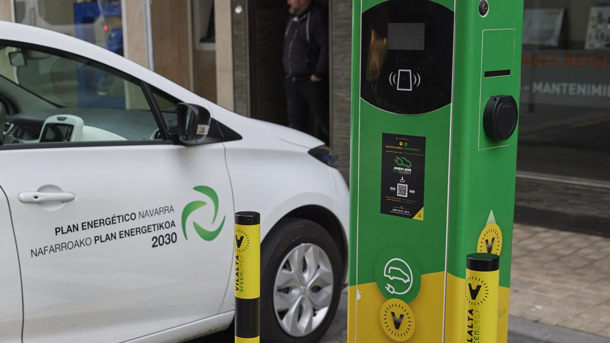 Imagen de archivo de un punto de carga en Pamplona