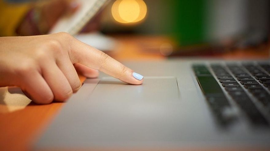 Una mujer consulta su ordenador.-ARCHIVO