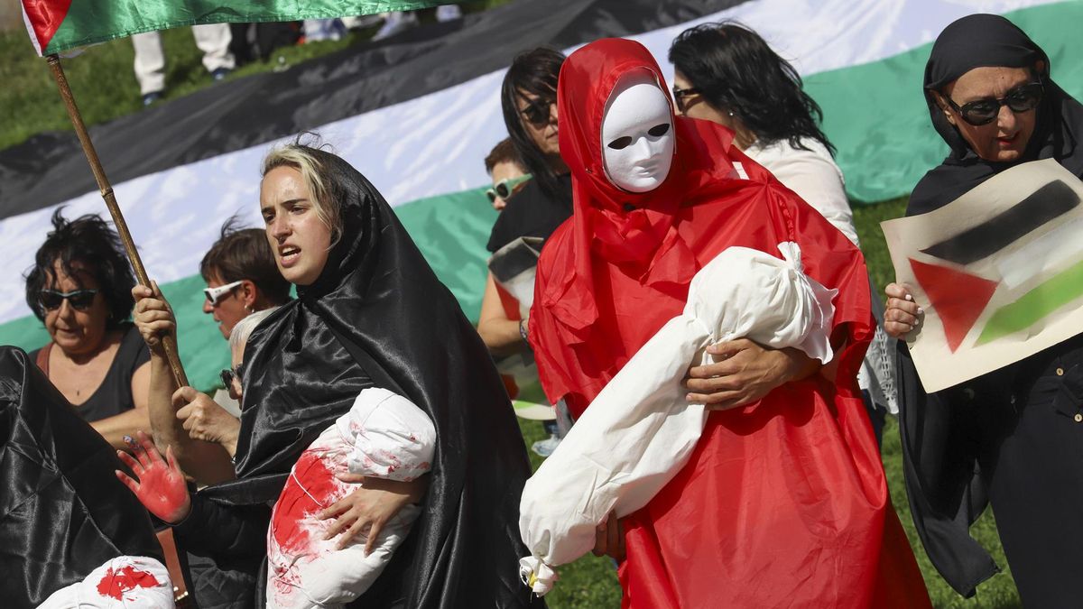 Escena de una de las protestas durante las etapas de La Vuelta.