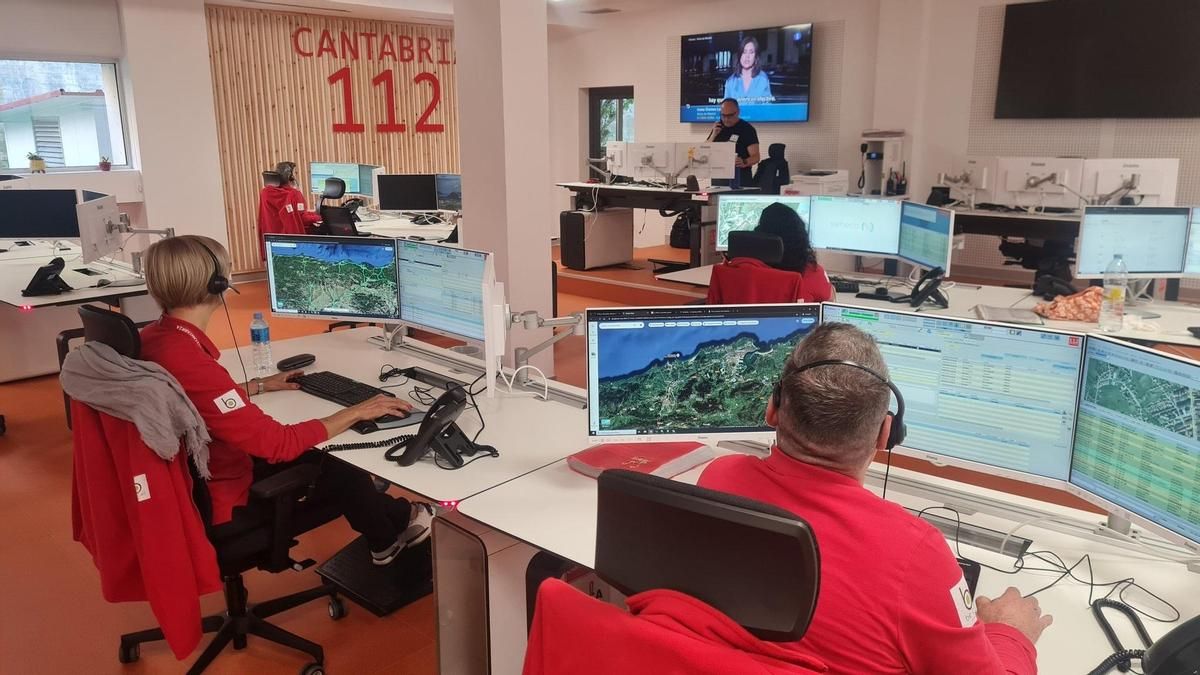 Sala de atención telefónica del 112.