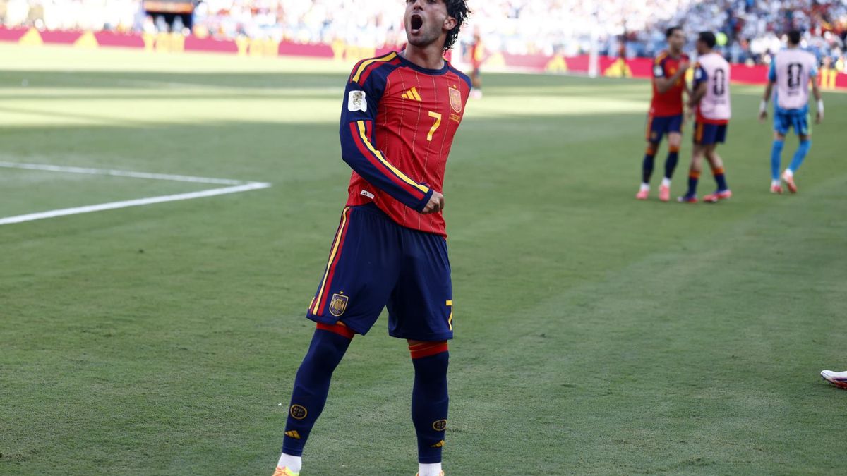 Ferran Torres después de marcar