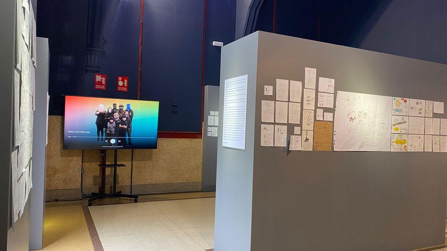 Exposición de materiales de creación de la obra, en el Teatro de La Abadía