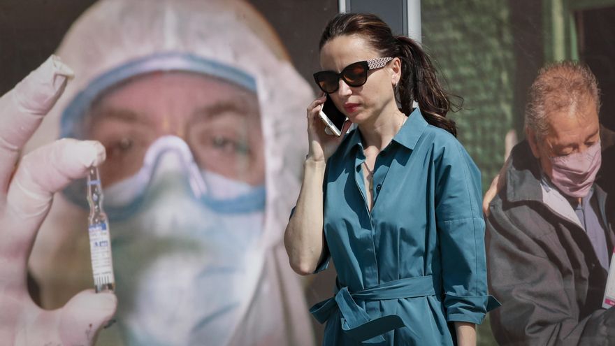 Fotografía de una de las calles de Moscú durante la pandemia de COVID-19