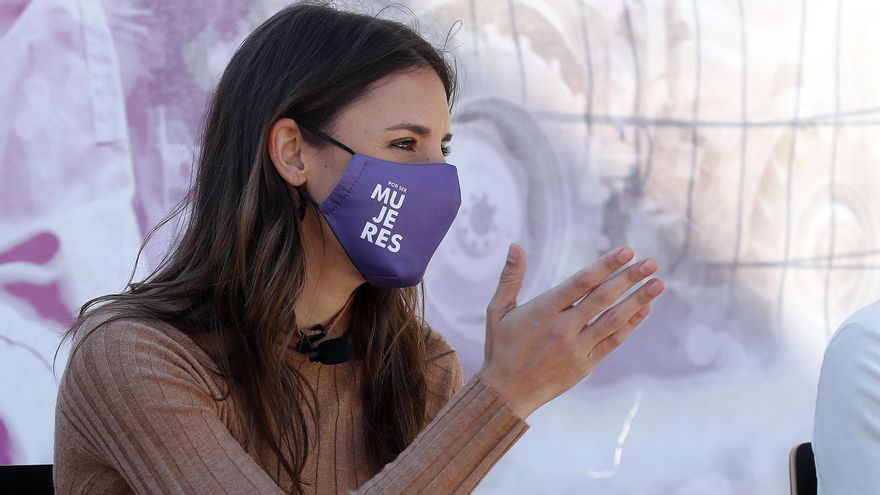 La ministra de Igualdad, Irene Montero, interviene durante el acto por el Día Internacional de las Mujeres Rurales
