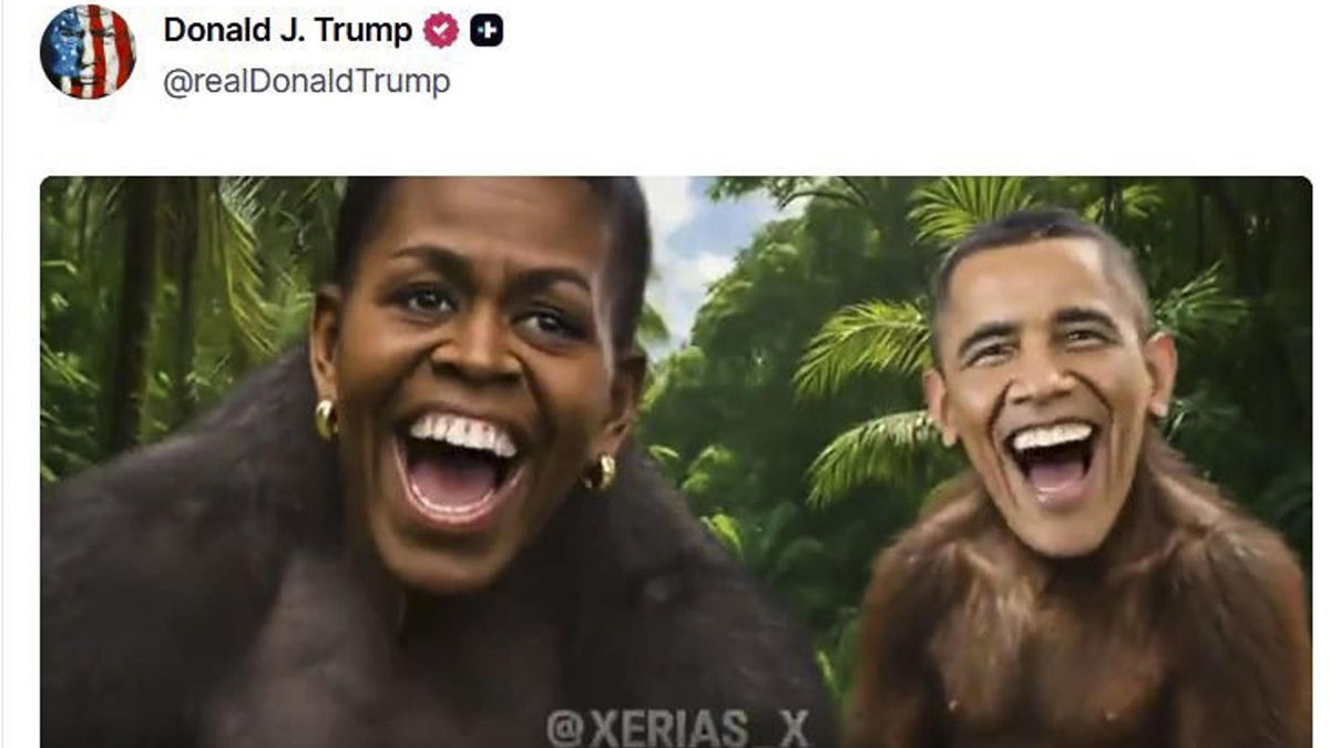 Los demócratas cargan contra Trump por publicar un vídeo racista contra los Obama: "Es peligroso y degrada a EEUU"