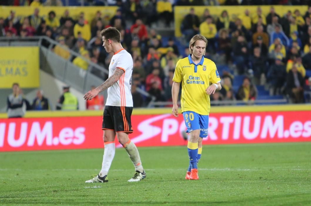 Imagen del encuentro entre la UD Las Palmas y el Valencia CF. Alejandro Ramos.
