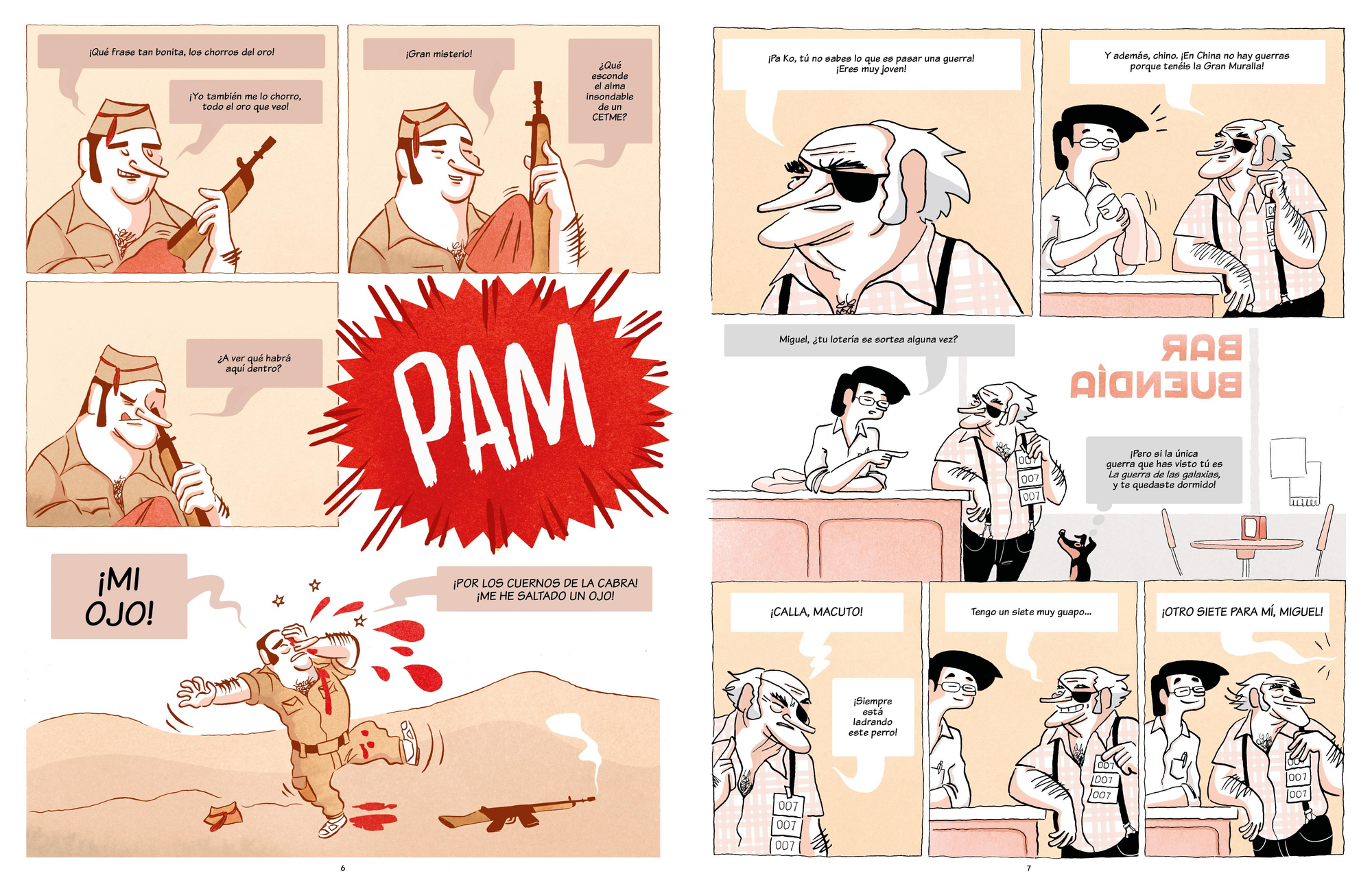 Páginas de 'Margarita contra los vampiros'