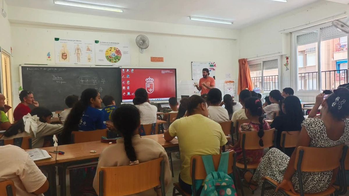 Alumnado de la Región de Murcia en uno de sus colegios públicos.