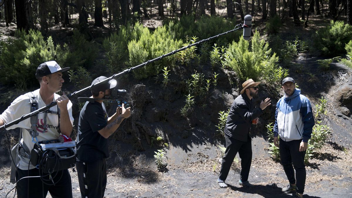Imagen de archivo de rodaje del cortometraje del director Manuel Noguera Buster en La Palma Rueda  del  XVII Festivalito La Palma 2022