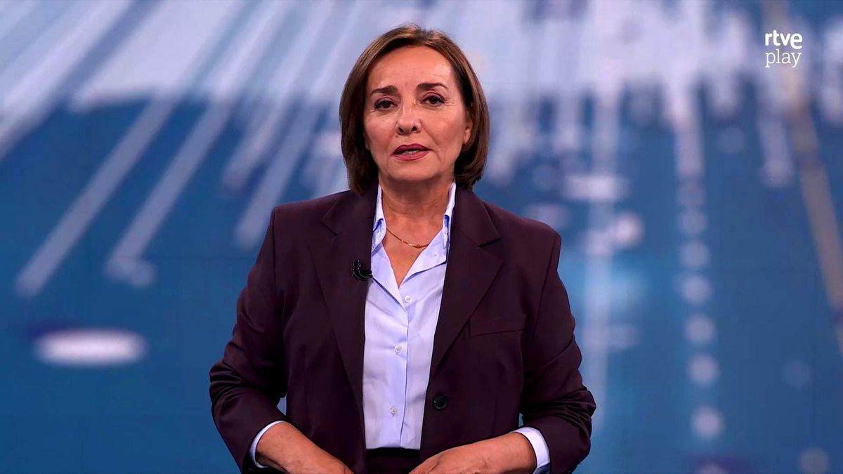 Pepa Bueno en el 'Telediario' de RTVE