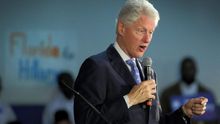 Bill Clinton en un acto de campaña en California.