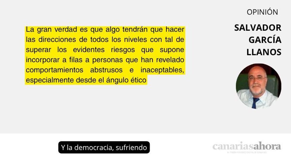 Y la democracia, sufriendo