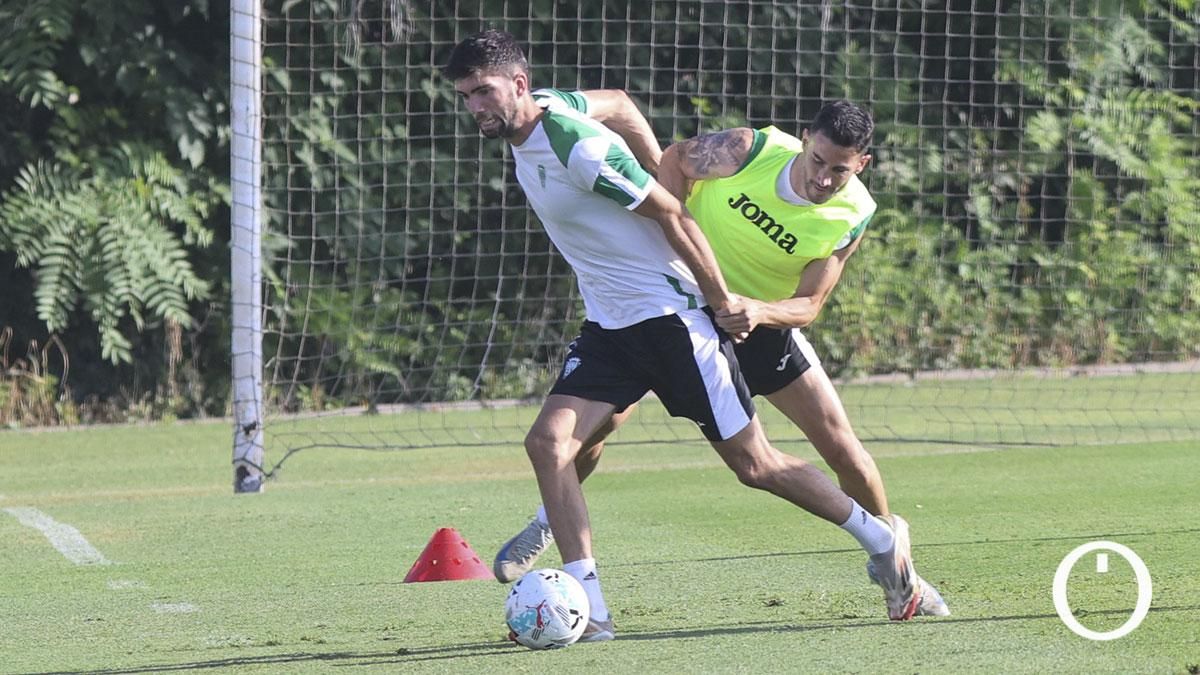 Theo Zidane y Albarrán en el entrenamiento de este lunes