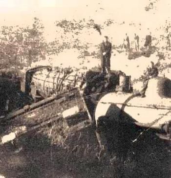 Una de las pocas fotos del accidente de Torre del Bierzo en 1944.