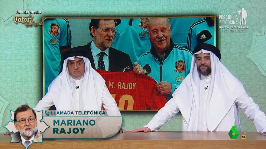 Wyoming y Dani Mateo analizan en 'El Intermedio' la primera columna deportiva de Mariano Rajoy