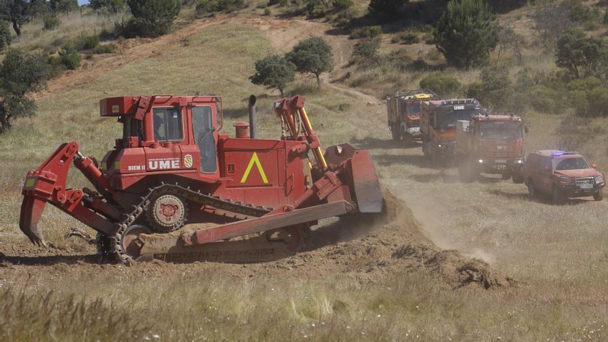 La UME completa su adiestramiento ante la inminente campaña de incendios forestales