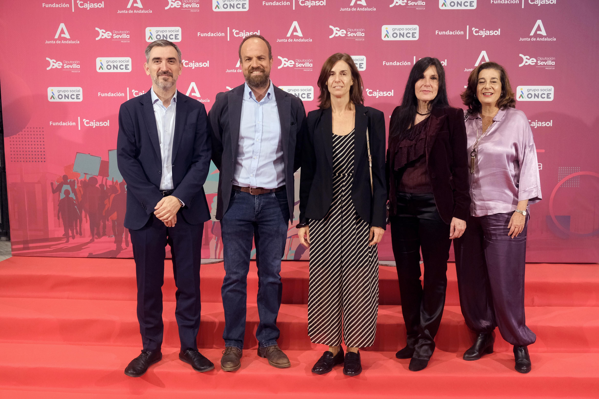 Escolar, Ramajo, Esther Alonso y Mar Eiroa (directoras generales de elDiario.es) y Pilar Aquino, directora comerial de elDiario.es Andalucía.