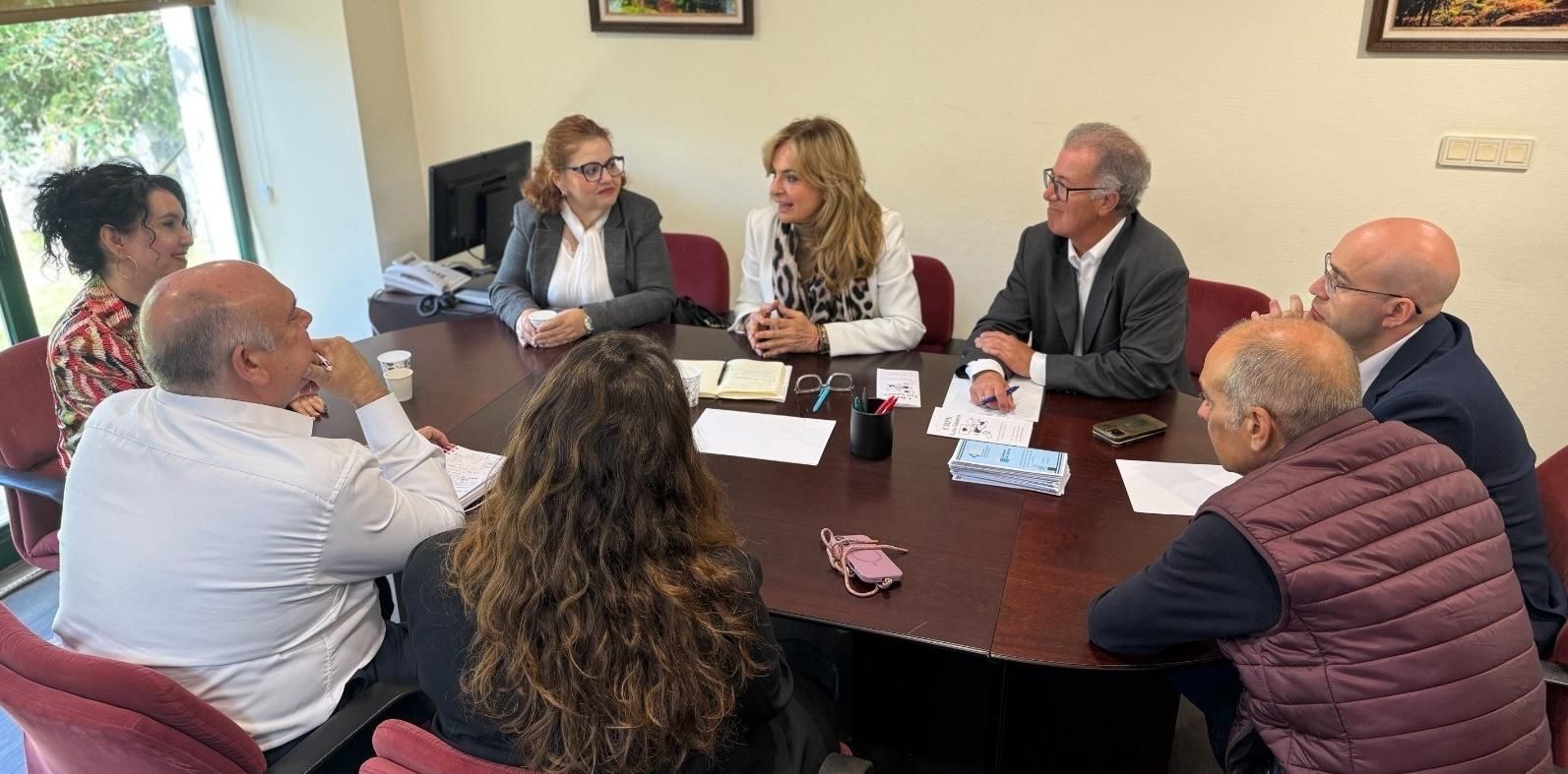 Reunión con Esther Monzón en el Hospital Universitario de La Palma.
