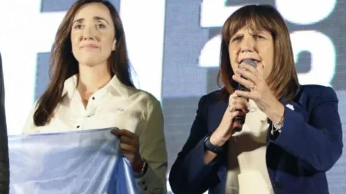 Villaruel y Bullrich, en la campaña 2023 tras el pacto para acompañar a Milei hacia el balotaje.