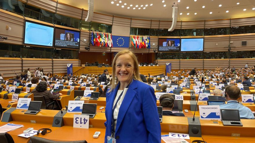 La consejera de Presidencia, Isabel Urrutia, en el pleno del Comité de las Regiones