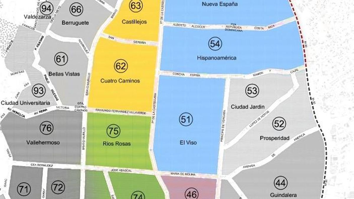 Vecinos de estos 13 barrios de Madrid pueden aparcar gratis en el resto de zonas con parquímetros hasta el 9 de junio