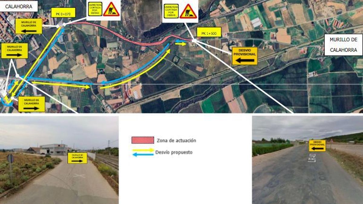 Cortes de tráfico en la LR-482 en Calahorra por obras en el firme desde el 12 al 21 de noviembre