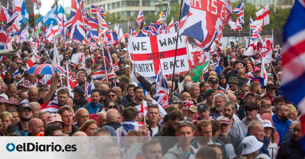 La extrema derecha británica reúne a más de 100.000 personas en una manifestación contra la inmigración en Londres