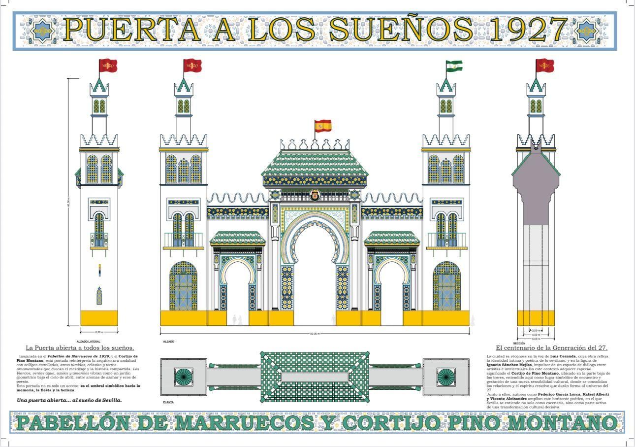 Diseño de la portada de la Feria de Abril para 2027.