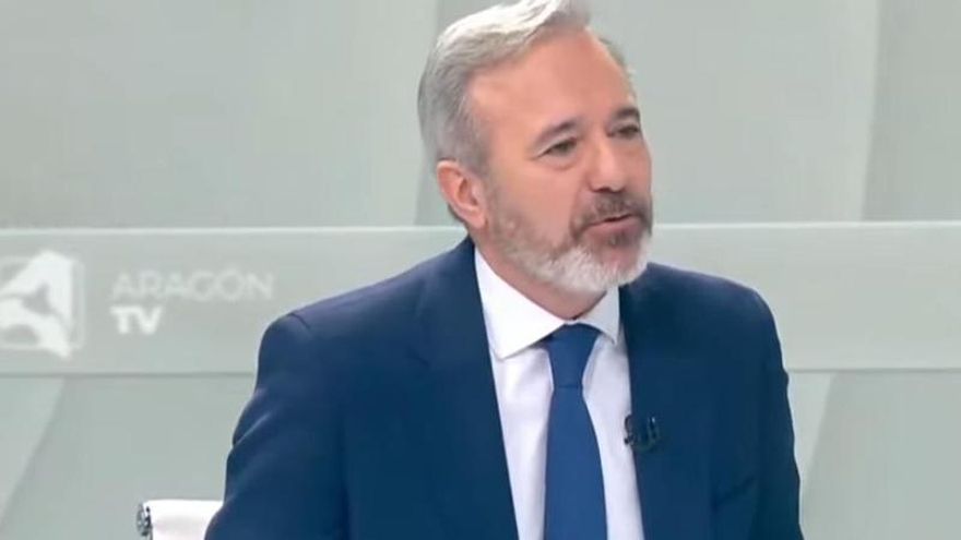 Azcón durante el debate.