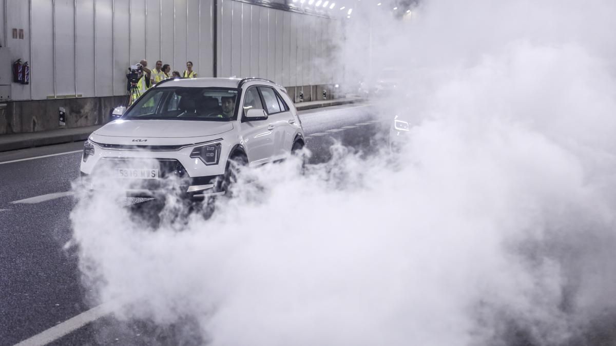 Simulacro de accidente en el túnel de los omeyas