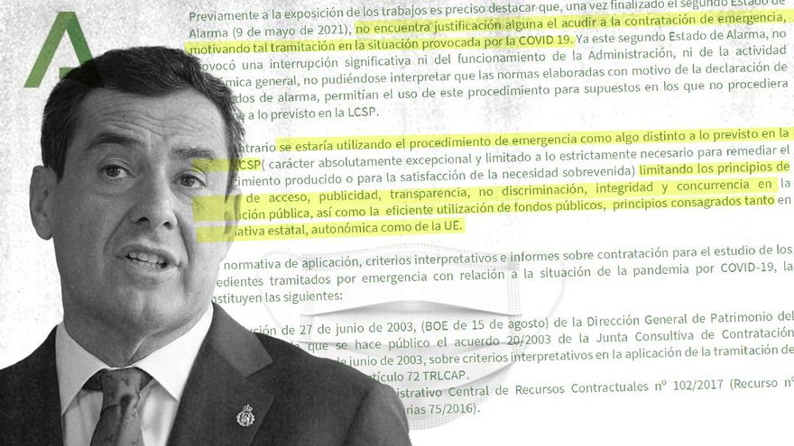 Los interventores de Andalucía censuran a la Junta por adjudicar a dedo 300 millones a empresas "sin justificación alguna"