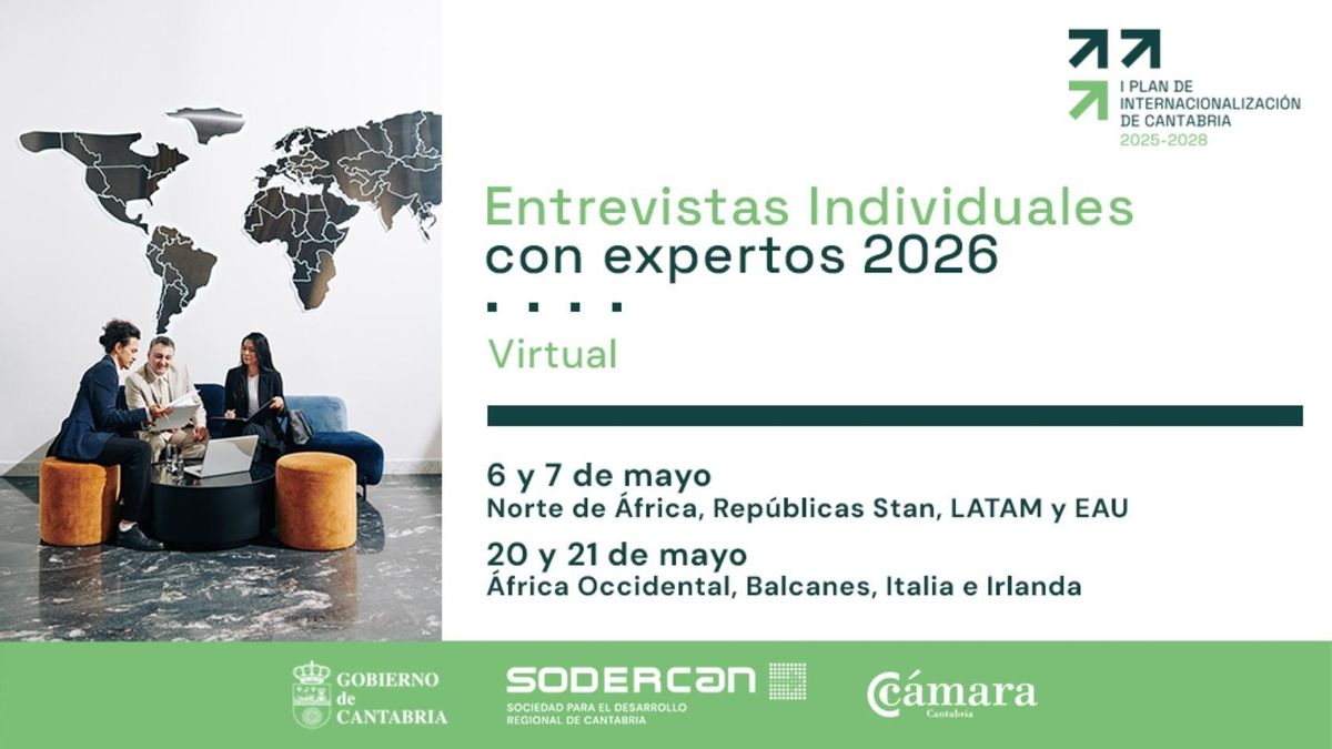 Sodercan y la Cámara de Comercio lanzan un programa de entrevistas con expertos en mercados internacionales