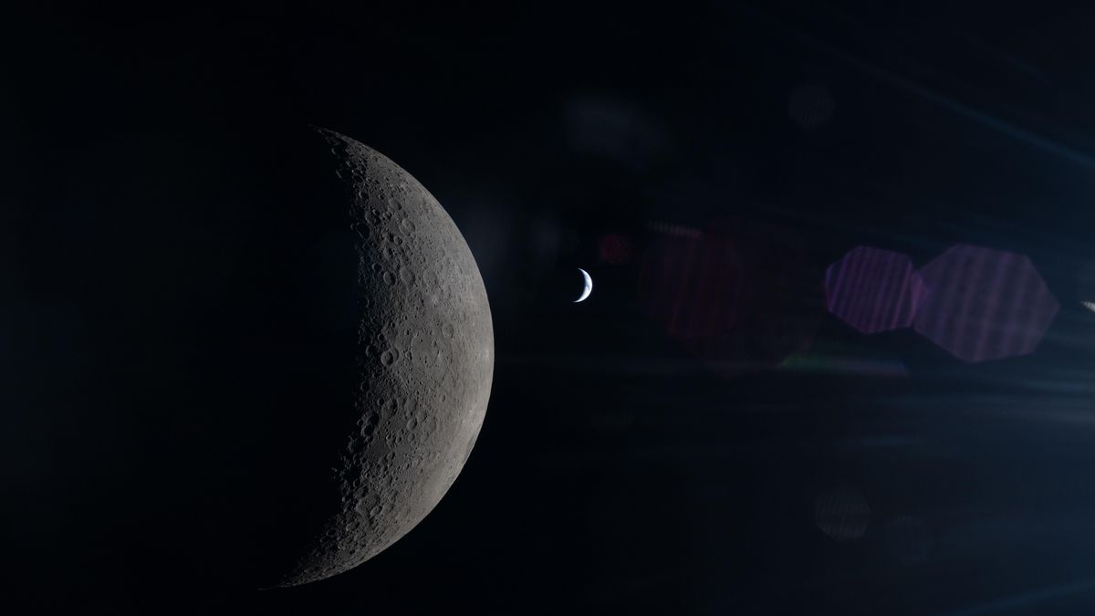 Imagen de la Luna y la Tierra captada por Artemisa II.