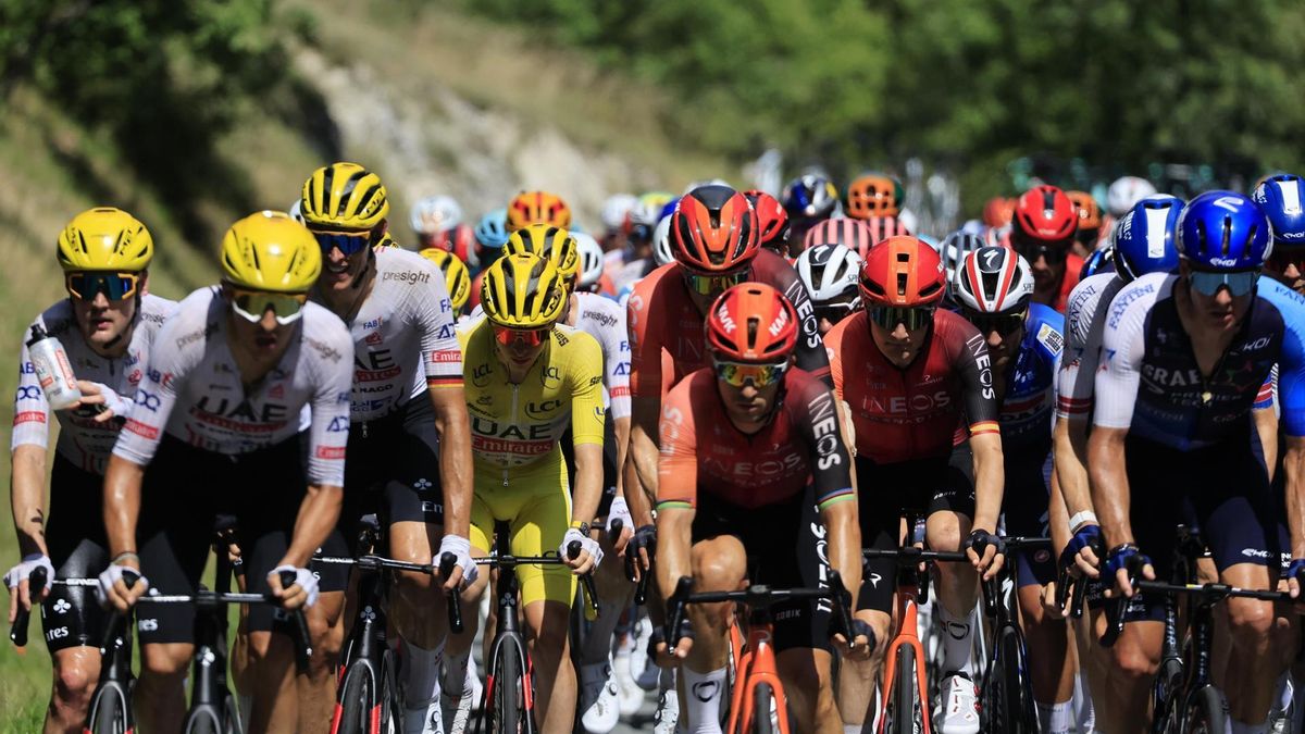 Imagen del Tour de Francia 2024 con Tadej Pogacar como maillot amarillo.