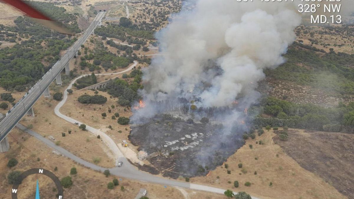 Imagen del incendio en Colmenar Viejo, Madrid.