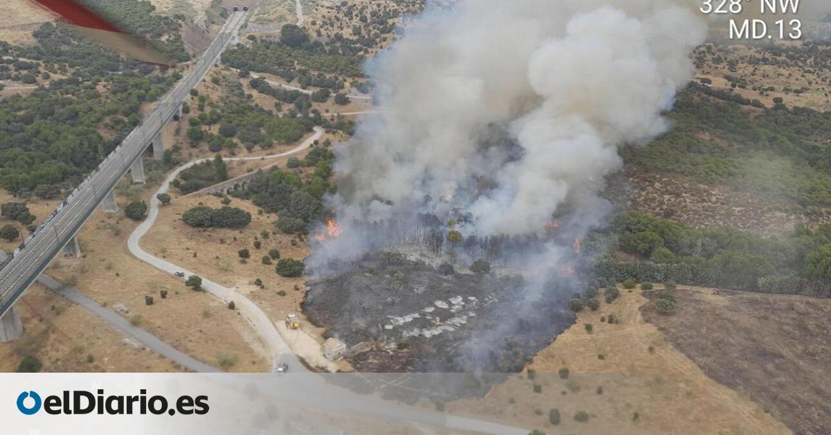 Estabilizado pero todavía no controlado el incendio en Colmenar Viejo, que afecta a 160 hectáreas