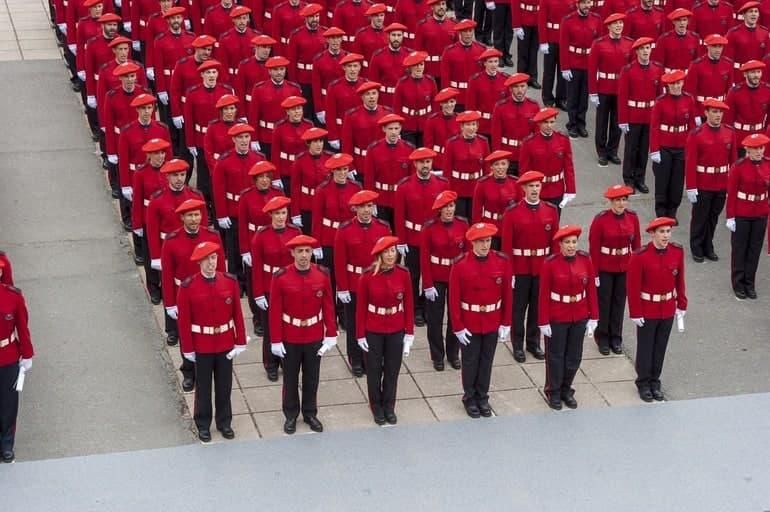 Agentes formando en Arkaute en 2018