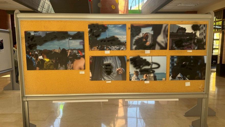 Vandalizan una exposición de apoyo a Palestina en un campus de la Universidad de Oviedo