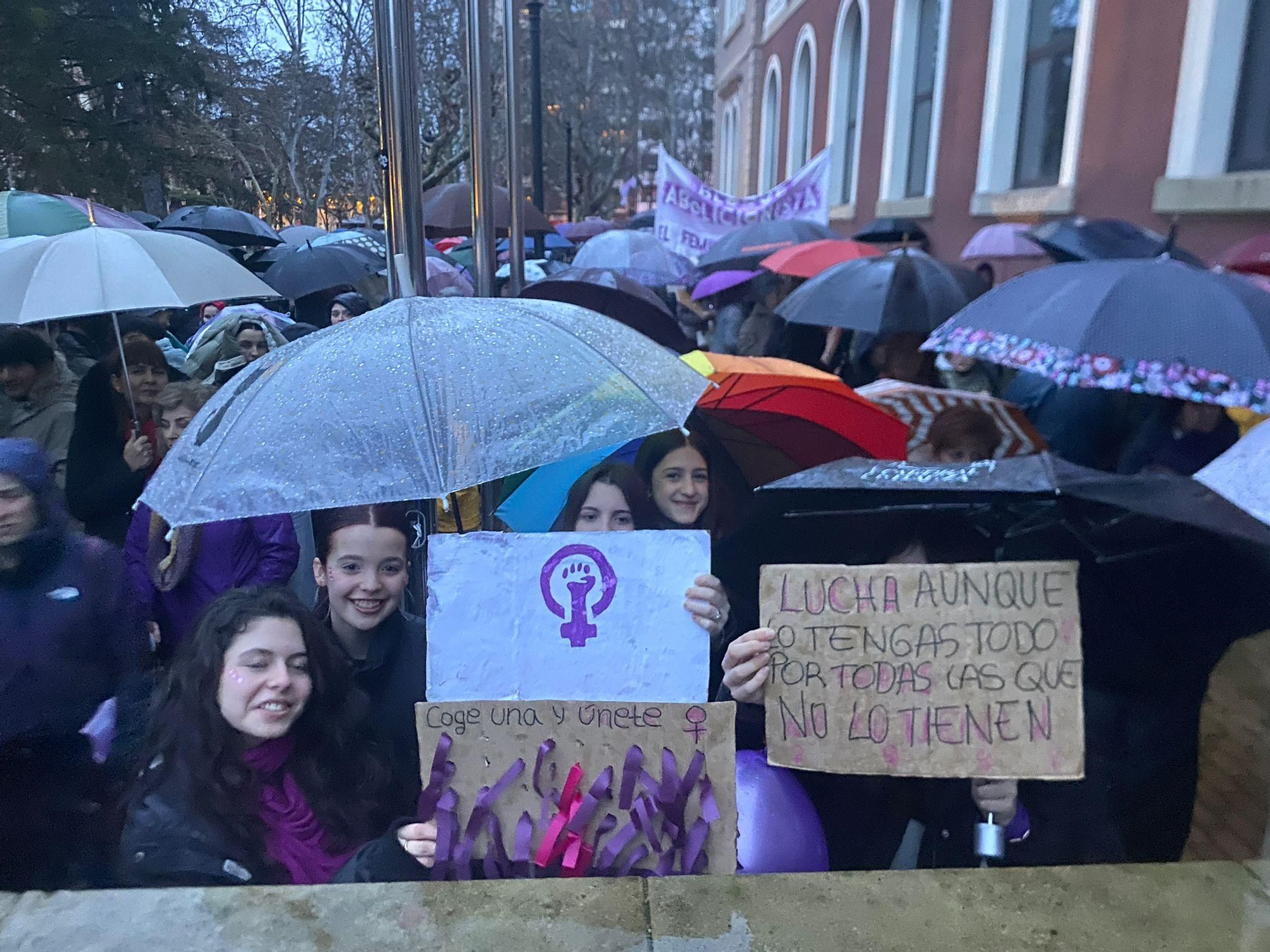 Las imágenes del 8M en Logroño: la fuerza del feminismo venció a la lluvia