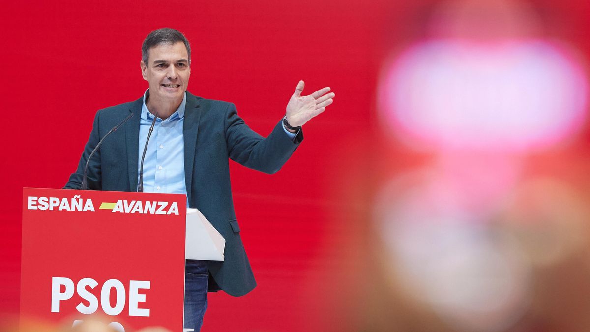 Pedro Sánchez interviene en un acto del PSOE este fin de semana.