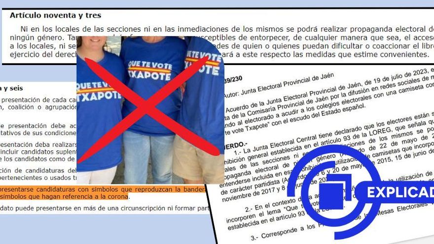 Lemas, logos y emblemas: qué no se puede vestir al ir a votar