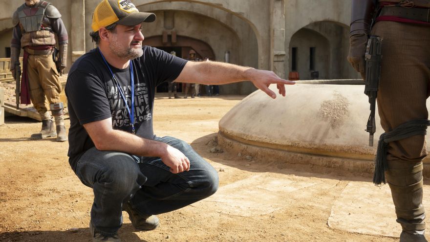 Dave Filoni, en el rodaje de 'The Mandalorian'